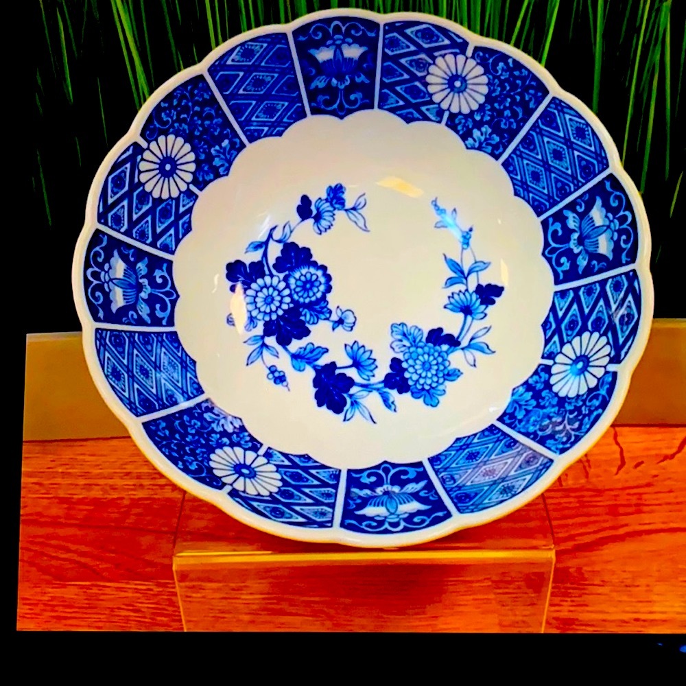 Vintage Japan Blue Imari Large Gorgeous Bowl
